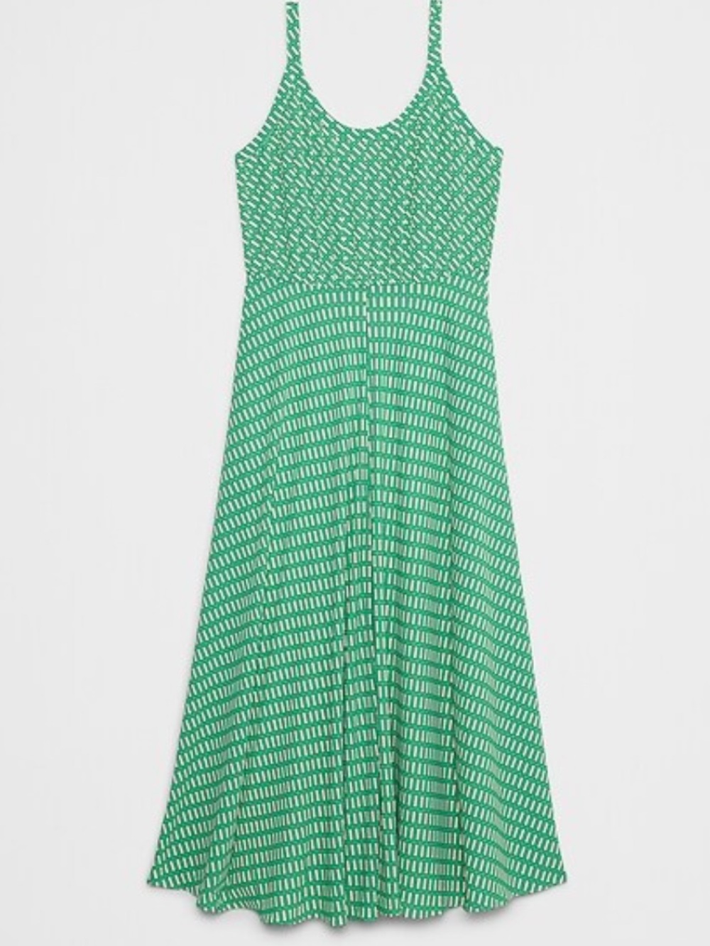 Banana Republic Teal and White Geometric Tank Dress